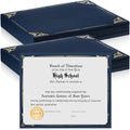 Fainne 100 Pcs Certificate Holder Foil Border Bulk 8.5 x 11 Inch Single Sided Award Diploma Cover for Letter Size Cardstock Document Paper Graduation School Marriage Supplies