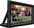 Inflatable Projector Screen, 20FT Portable Blow Up Outside Projector Screen, Front & Rear Projection, with Rope, Air Blower, Ground Nails and Carry Bag, for Theater/Football/Backyard Party