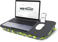 Millhome Lap Desk | Portable Laptop Desk – Fits Up to 17.3" Laptops – Detachable & Washable Cushion, Phone Holder, Device Ledge – for Writing, Working, Reading on Bed, Couch, Sofa, Floor – Green Palm