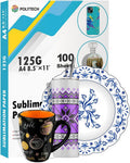 Polytech Sublimation Paper, 8.5x11, 100 Sheets, Heat Transfer Paper for All Sublimiation Blanks, For All Sublimation Printer and Ink, For Tumblers, Magnet Blanks, Ceramic Ornaments, Light T-Shirt,125G