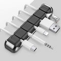 AHASTYLE Cable Organizer Holder 5 Slots Desktop Cord Wire Clips Keeper for Organizing USB Cable/Power Cord/Wire Home Office and Car (Black)