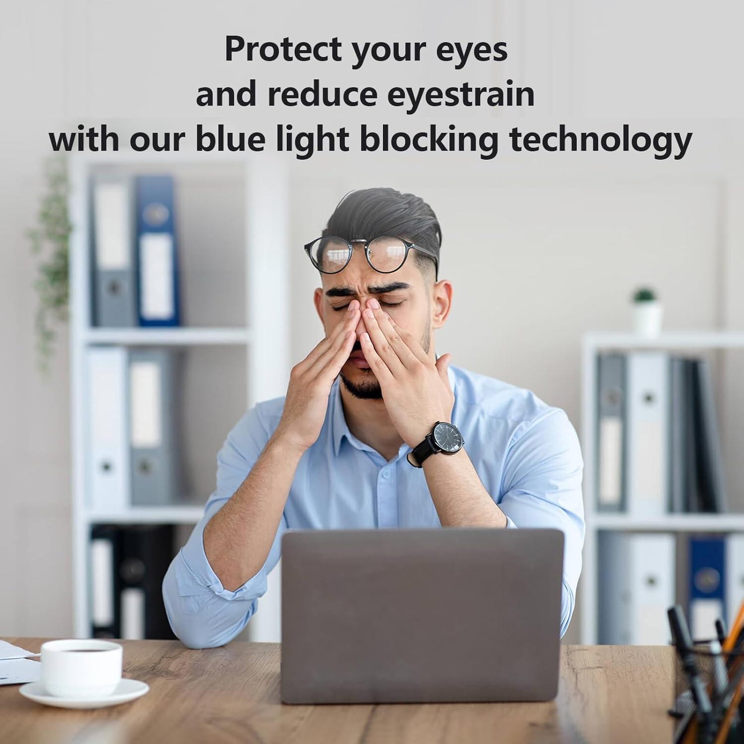 RedANGEL Anti Blue Light Screen Protector for 27 Inches Computer Monitor Hanging Type Blue Light Blocking Filter Anti Scratch Eye Protection Shield for Desktop Computer (BL HT 27 Inches)