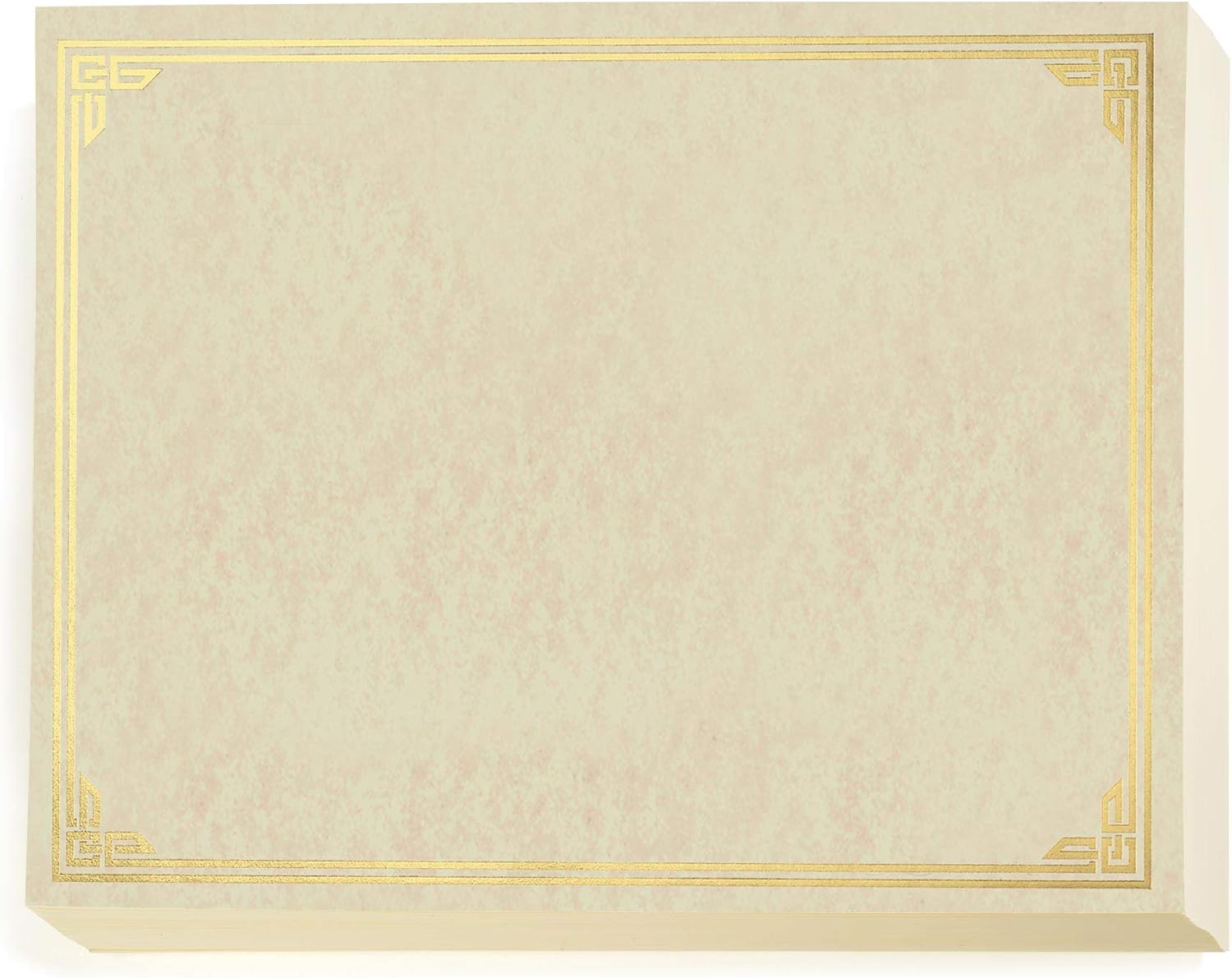 PaperDirect Gold Foil on Aged Parchment Classic Parchment Specialty Certificates, 8½ x 11, 50 Count, Certificates and Awards Paper, for School, Work, Diplomas & Award Certificates