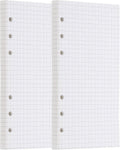 PATIKIL Grid Refill Paper 6-Ring Binder Loose Leaf Planner Filler Paper Planner Inserts, 160 Sheets/320 Pages, Lined