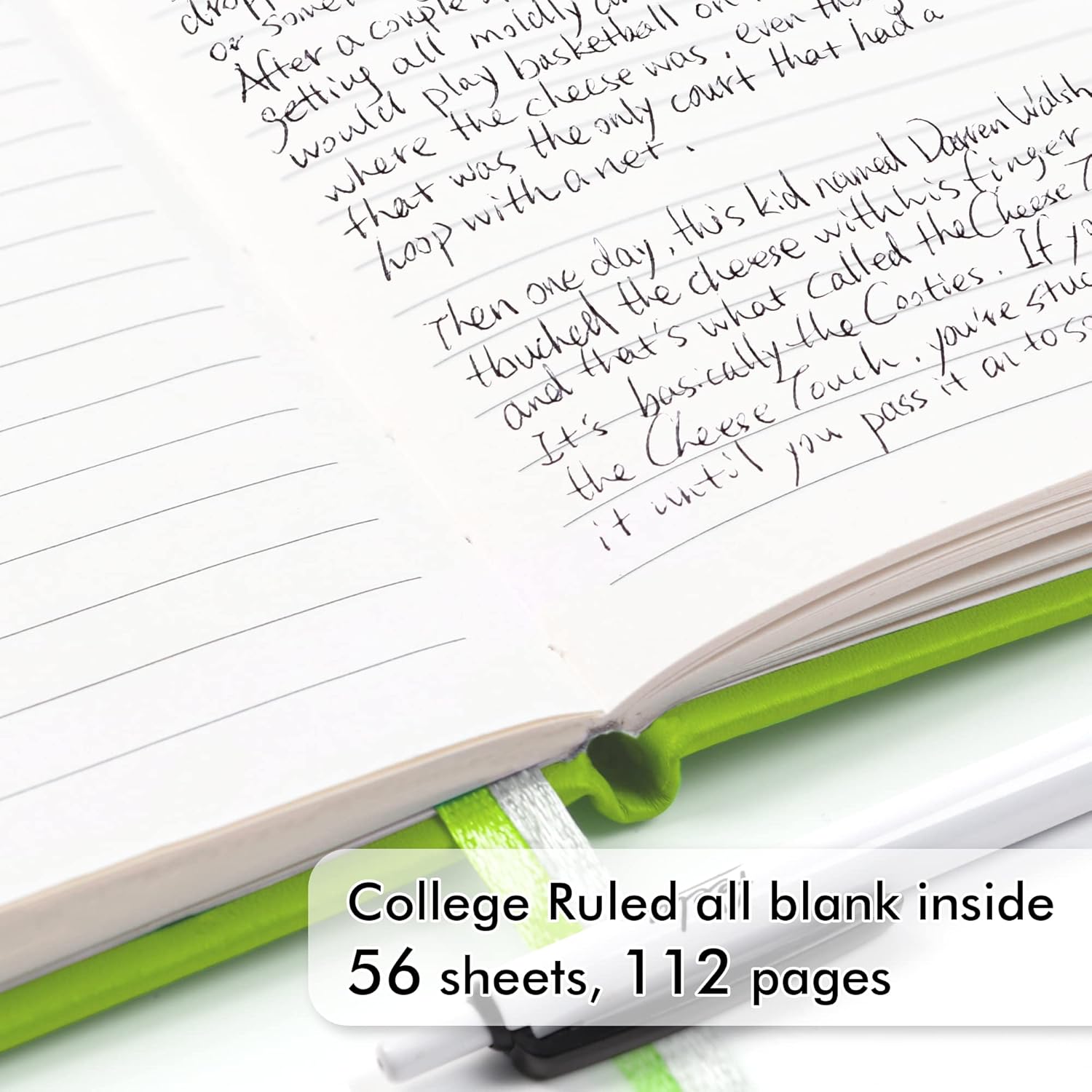 feela 15 Pack Pocket Small Notebooks Bulk, Mini Cute Memo Notepads Hardcover College Ruled Lined Journals with Pen Holder for Women Girls Office School, with 15 Black Pens, 3.5”x 5.5”, A6, Green