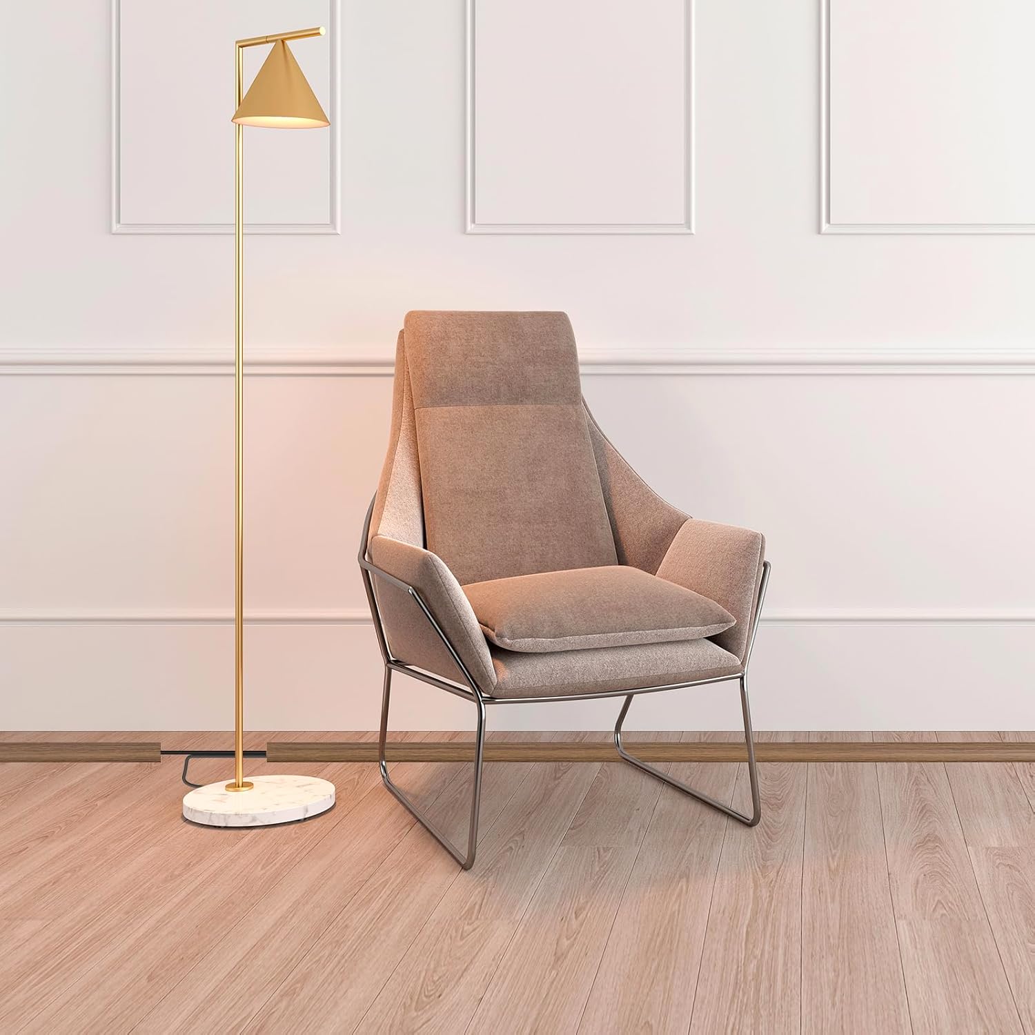 Floor Cord Cover Cable Cavity Self Adhesive Cord Hider Floor 3.3FT Floor Cable Management Power Cord Protector Floor Electric Cord Covers for Offices, Gym, Exhibitions (Misty Brown Wood, 1.18" x 3.3')