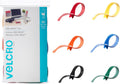 VELCRO Brand ONE-WRAP Cable Ties | 60Pk | 8 x 1/2" Straps, Multicolor | Strong Reusable Wire Management | Cord Bundling for Home Office and Data Centers