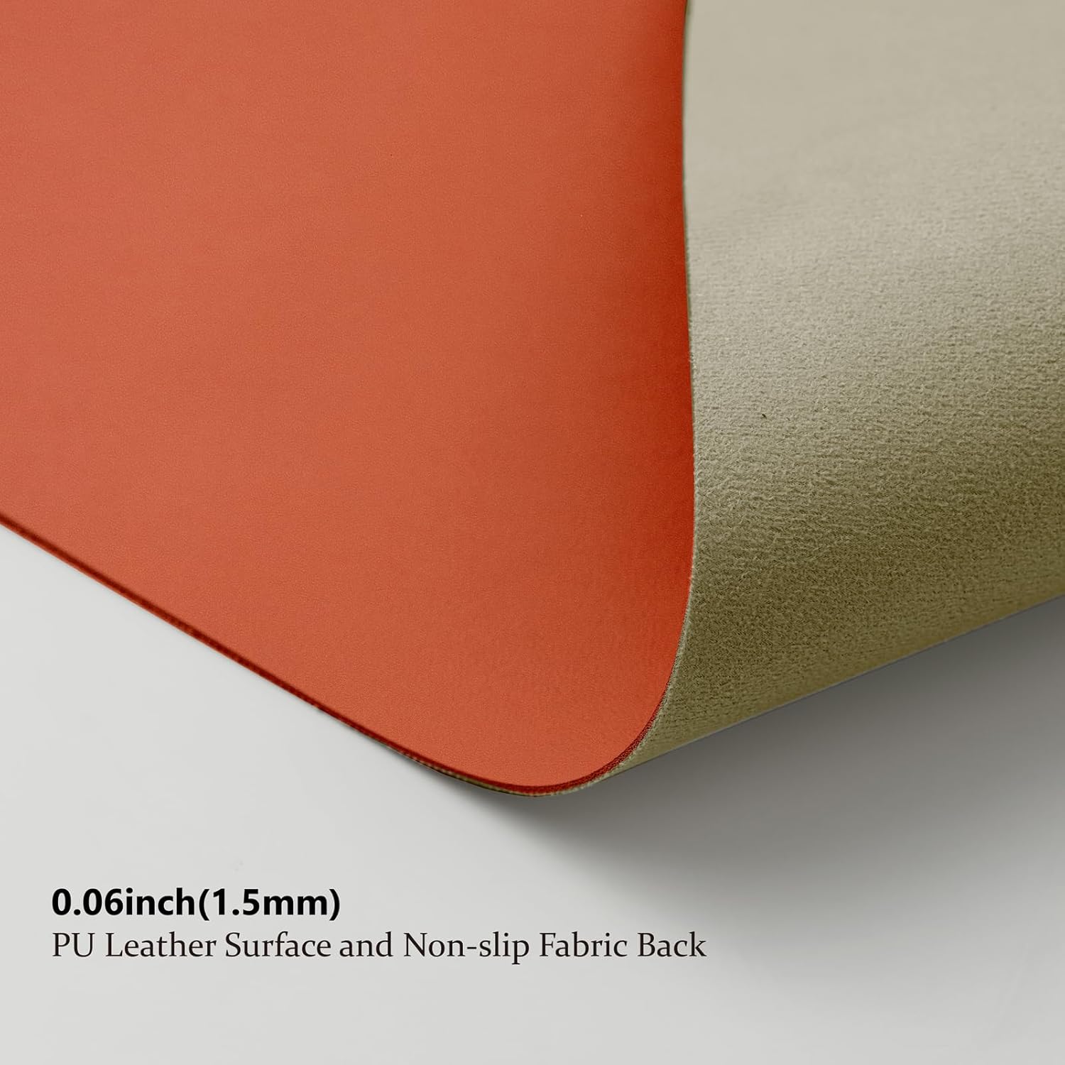 Large Desk Mat - 47.2"x 17" Non-Slip PU Desk Pad for Office and Home - Ideal for Large Mouse Pad and Desk Mats on Top of Desks(Orange)