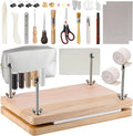 43 Pcs Book Binding Kits, Bookbinding Supplies, Book Press, Flower Press, Comes with a Wooden Stapler and Binding Kit, Suitable for Beginners to Press or Embossing Materials