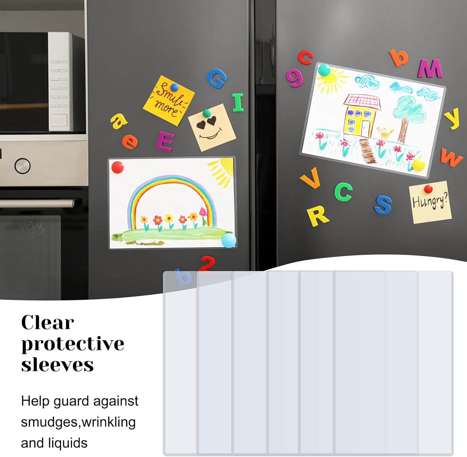 Rainmae 12 Pack 8.5" x 11" Rigid Print Protectors, Clear Waterproof Hard Plastic Page Sheet Protectors, Paper Sleeves Photo Plastic Sleeves Hard Document Birth Certificate Protector