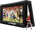 30FT Inflatable Projector Movie Screen for Outdoor, One-Piece Design Front/Rear Projection Mega Theater Outdoor Portable Blow Up Projector Screen with Air Blower for Family Movie Nights