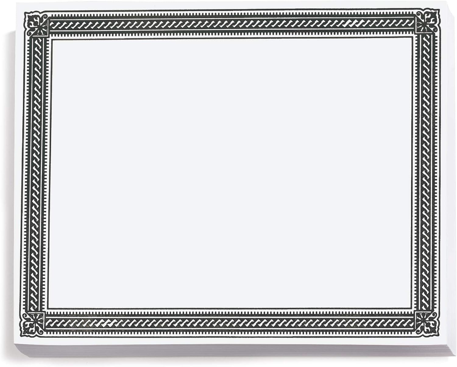 PaperDirect Black on White Elite Specialty Certificates, 8½ x11, Foil Accents, 50 Count, Certificates And Awards Paper, For School, Work, Diplomas & Award Certificates