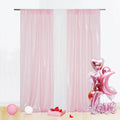 Eternal Beauty Sequin Backdrop Curtains, 2x8 Ft-2 Panels Pink Back Drop for Shimmer Photography Party Wedding Birthday Decor