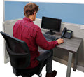 OBEX Acoustical Cubicle Privacy Screen Extender Desk Panel & Office Divider, Add Separation & Block Noise, 12" x 30", Twilight