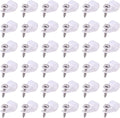 Swpeet 60 Pack White 3/8 Inch Nylon Plastic R-Type Cable Clips Clamp Kit, Nylon Screw Mounting Cord Fastener Clips with 60 Pack Screws for Wire Management (3/8 Inch, White)