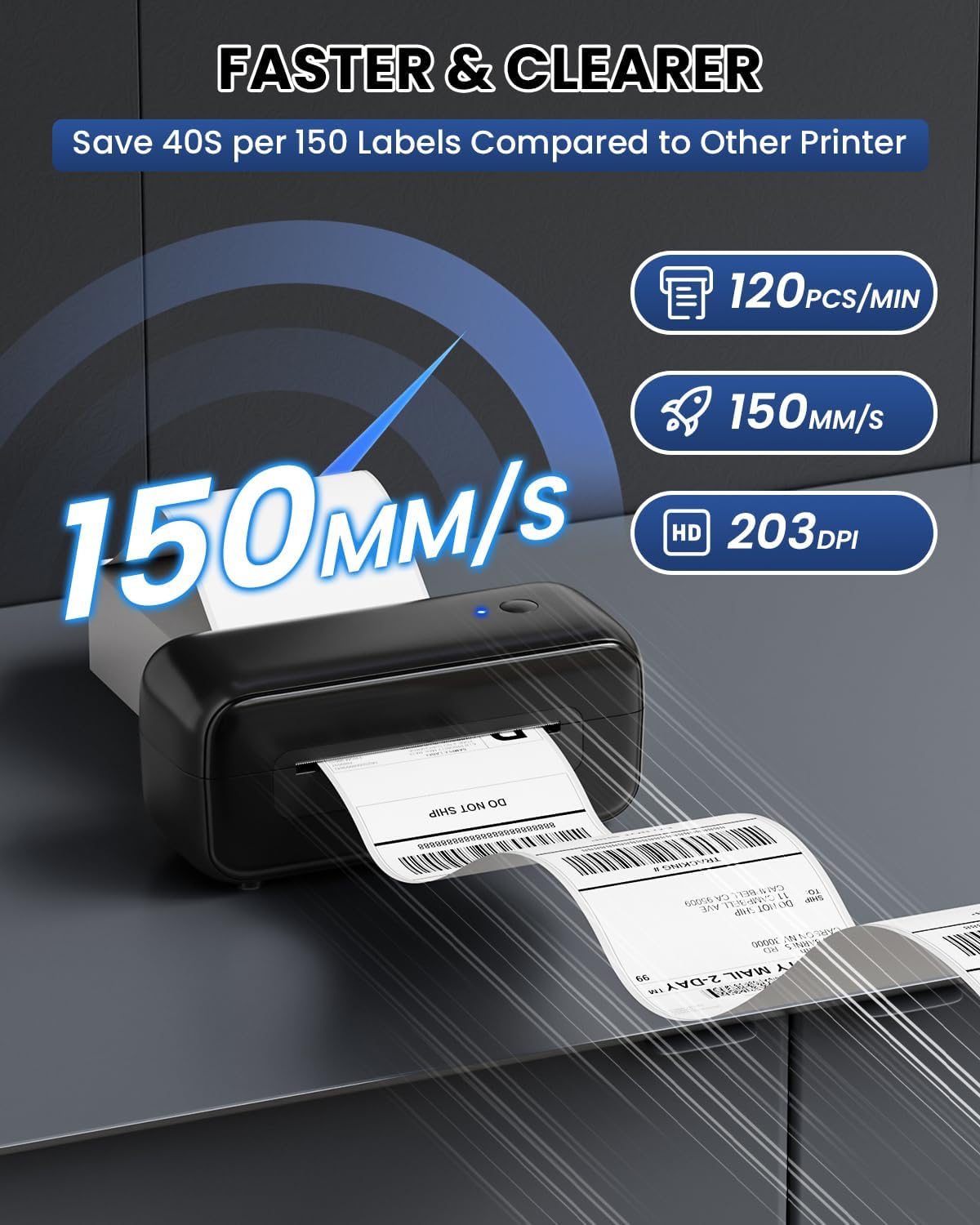 Phomemo Bluetooth Thermal Label Printer - 4x6 Shipping Label Printers for Small Business, Packages, Office, Organization - Thermal Printer Compatible with Amazon, Ebay, Shopify, Etsy, USPS, Fedex, DHL