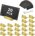 Place Card Holders Gold Brass 20 Sets Vintage Finish Table Card Holder Antique Small Table Card Stands Memo Price Tags Reception Party Photo