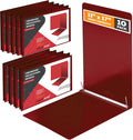 Performore 10 Pack of 11x17 Inch Landscape Pressboard Presentation Binder Folder, Red Fiberboard Report Cover with Metal Prong Paper Fastener for Document Storage, Proposals, Transcripts