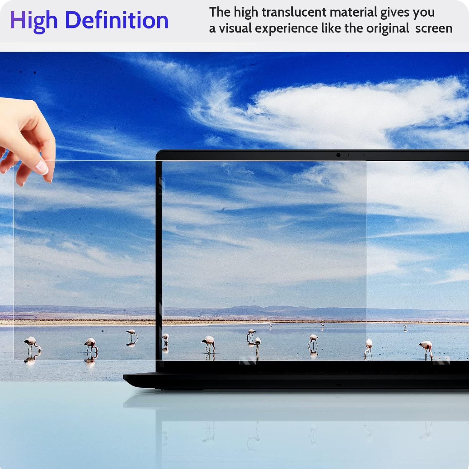 15.6 Inch Laptop Privacy Screen Compatible with Lenovo Hp Dell Acer Asus Thinkpad Envy Xps Computer 16:10 Aspect, Removable Anti Glare Blue Light Filter Protector, 15" Monitor Security Shield