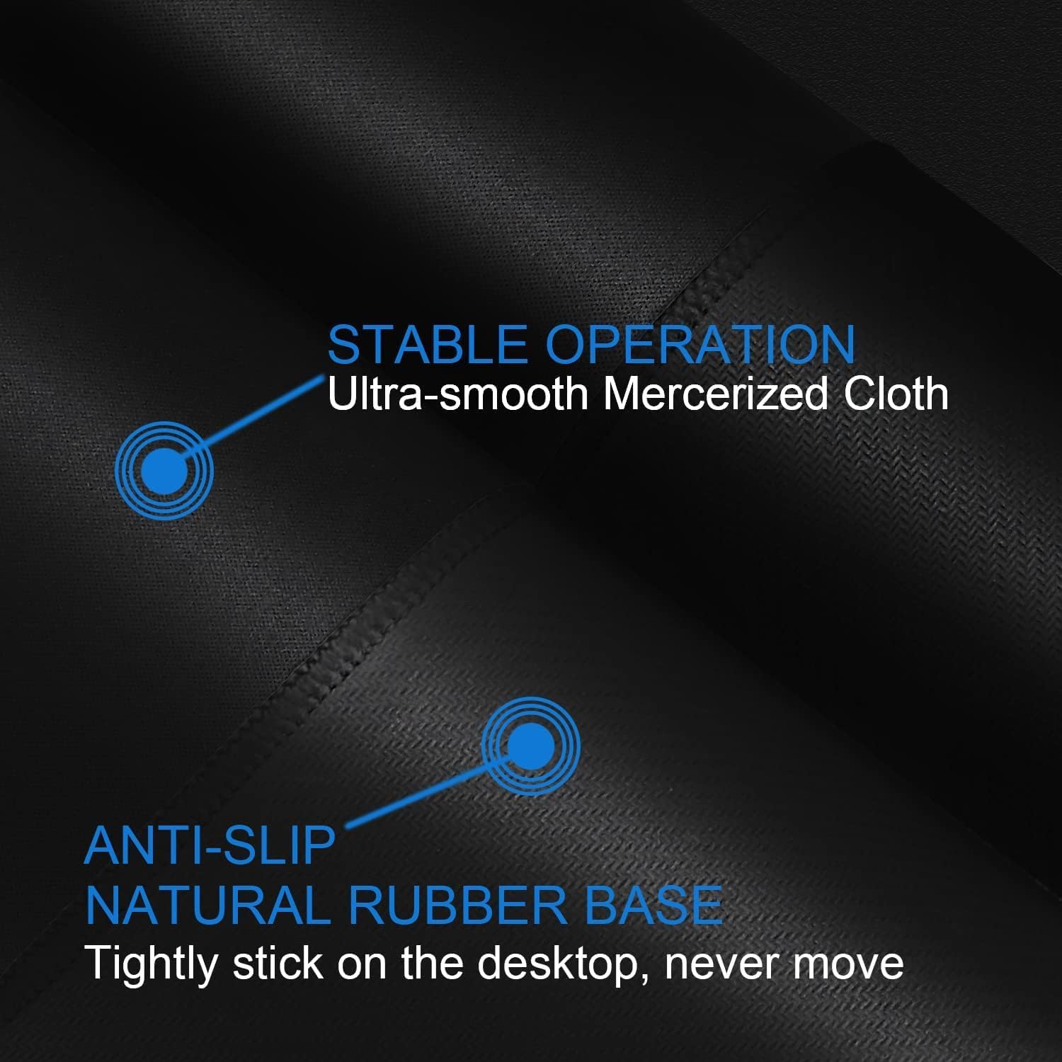 Mouse pad, Gaming Mouse pad Durable Stitched Edge, Premium-Textured Water Resist Mousepad, Non-Slip Rubber Base Mouse Pads for Computers, Laptop, Gaming, Home, Office, 11.8 x 9.9 in, Black