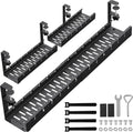 WIGAKDRU 31Inch Extendable Under Desk Cable Management Tray, Black Metal Cable Management Tray Under Desk Cord Management with Clamp, 31 Inch x 4.33 Inch
