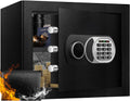 1.8 Cuft Small Safe Box with Fireproof Waterproof Bag, Safes for Home Documents, Anti-Theft Safety Box With Digital Keypad, Smart Alert System, Spare Keys, Personal Safe for Cash Money