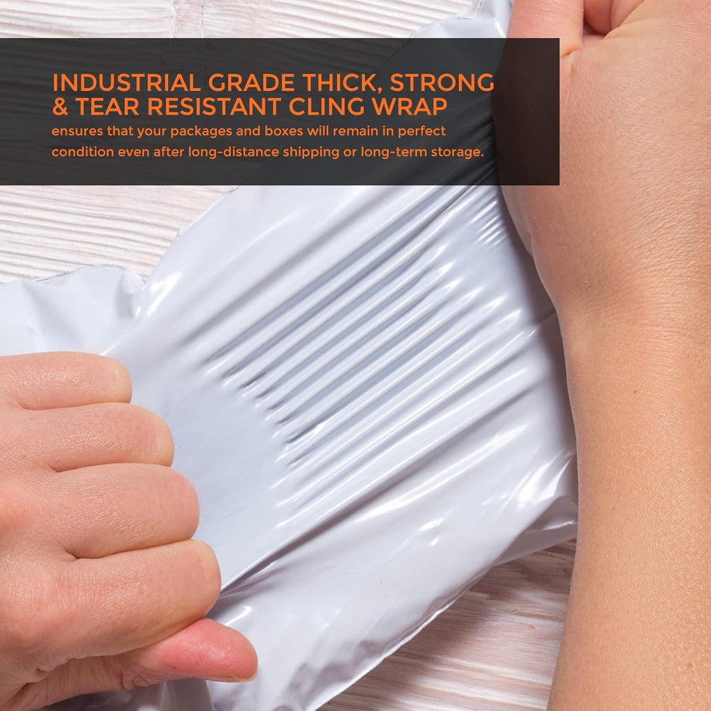 PackageZoom Poly Mailers 6x9 100 Pcs Self-Seal Shipping Envelopes For Businesses, Strong Adhesive Mailing Bags, Tear & Water-Resistant Protective Shipping Bags Light Grey