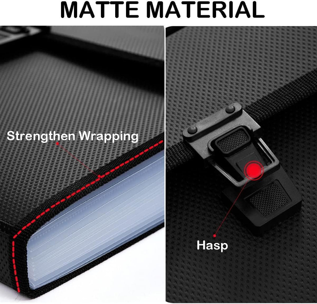 12 Pockets Letter Size/A4 Accordion File Organizer with Handle, TRANBO Expanding File Folder, Portable Paper Organizer, Expandable Plastic Document Organizer for Travel School Office - Black