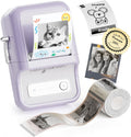 NIIMBOT B21 Pro Label Maker, 300DPI HD Label Printer, Ideal for Notes,Photos, Study Graphics, Memo Maker,50x30mm Label,230Pcs(Purple)