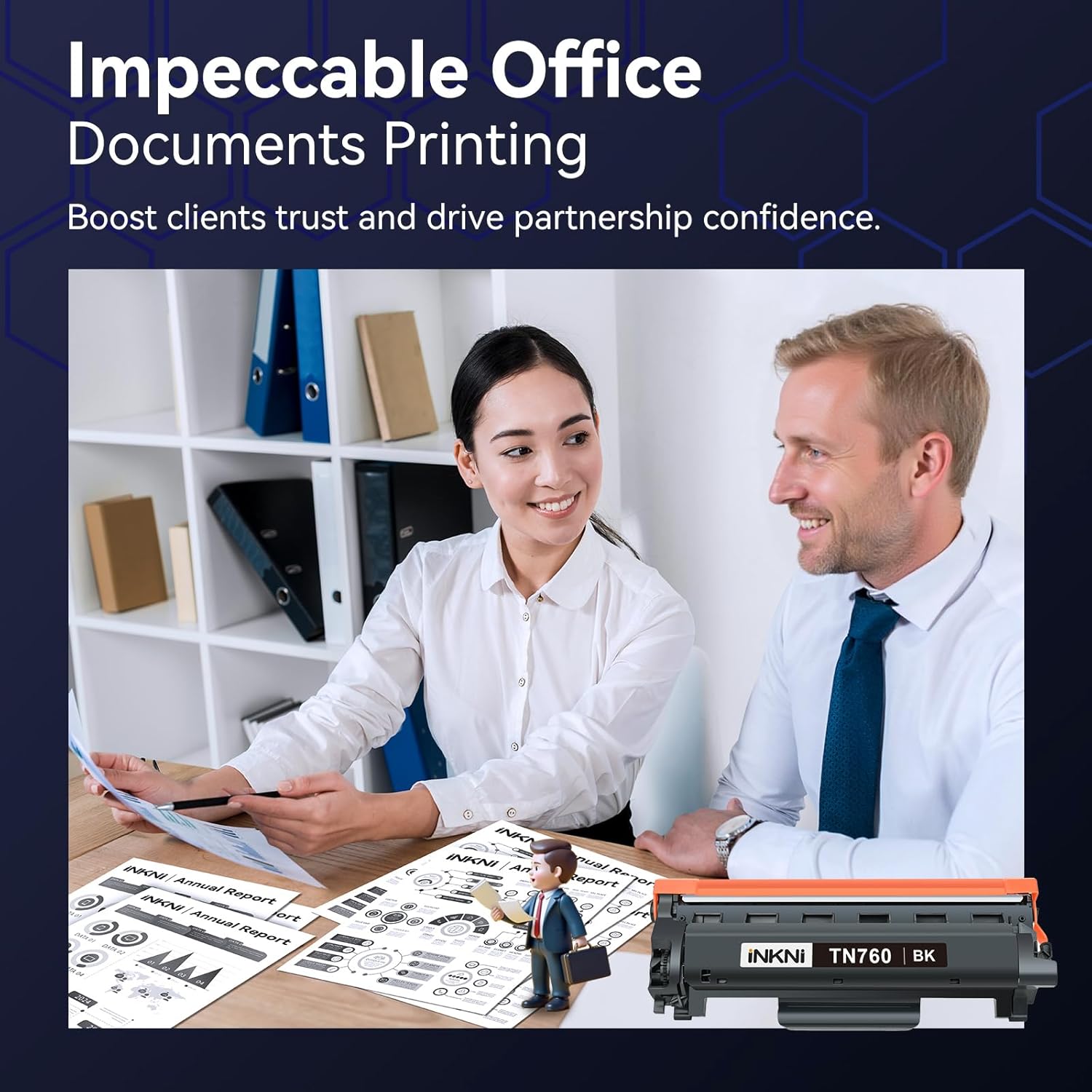 TN760 and 730 Drum Unit Compatible Toner Cartridge Replacement for Brother TN-730/TN-760 730 TN-760 for MFC-L2710DW MFC-L2750DW DCP-L2550DW HL-L2350DW HL-L2395DW HL-L2370DW (3Pack)