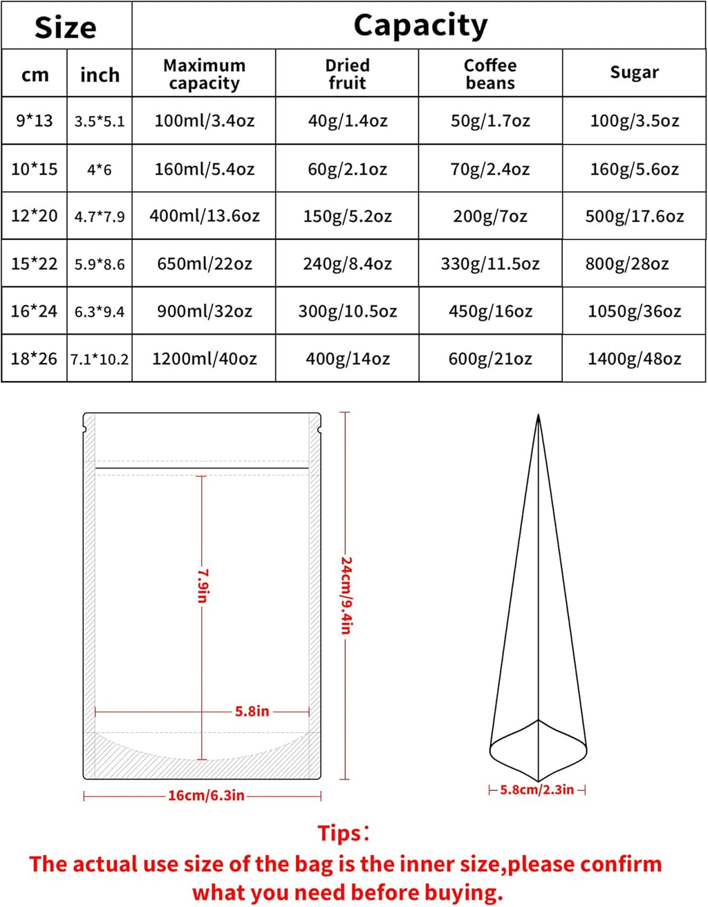 100 Pack Resealable Stand Up Bags,6.3" x 9.4" Smell Proof Pouch Sealable Foil Pouch Bags for Packaging (Pink)