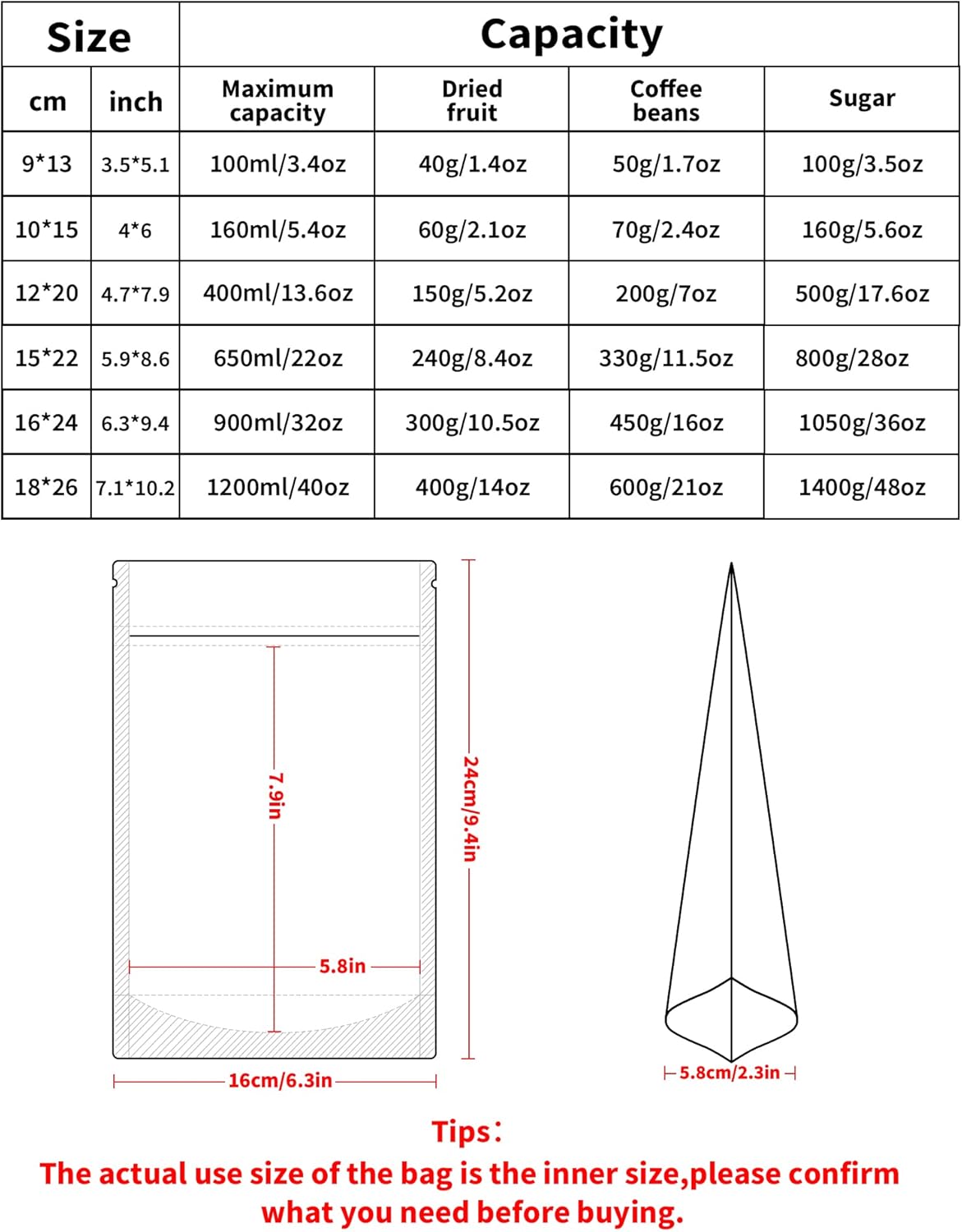 100 Pack Resealable Stand Up Bags,6.3" x 9.4" Smell Proof Pouch Sealable Foil Pouch Bags for Packaging (Pink)