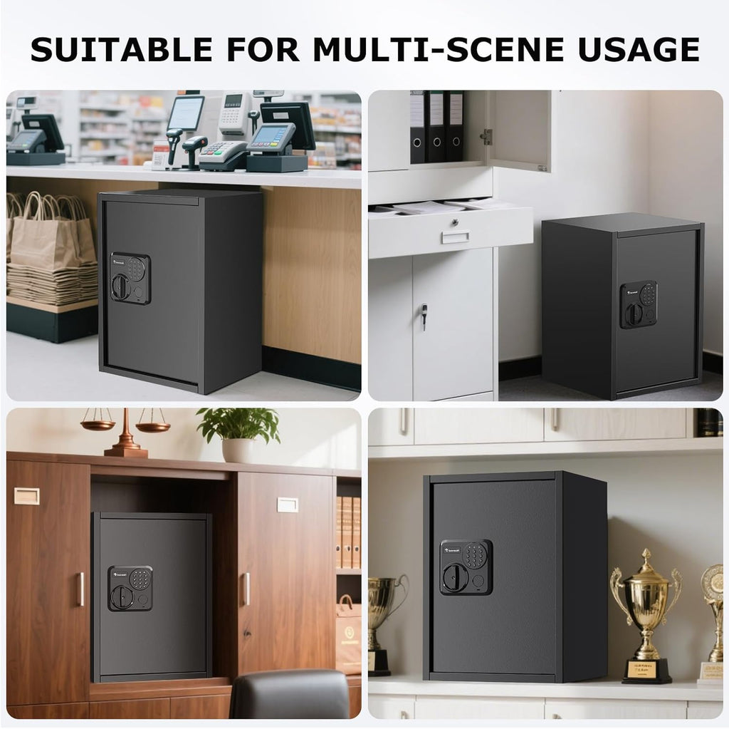 Bonsaii Large Safe Box 2.5 Cubic Feet for Home Security with Electronic Keypad and Removable Shelf, Document Safe for Home, Money, Cash, Jewelry, 15.7"W x 15"D x 21.7"H