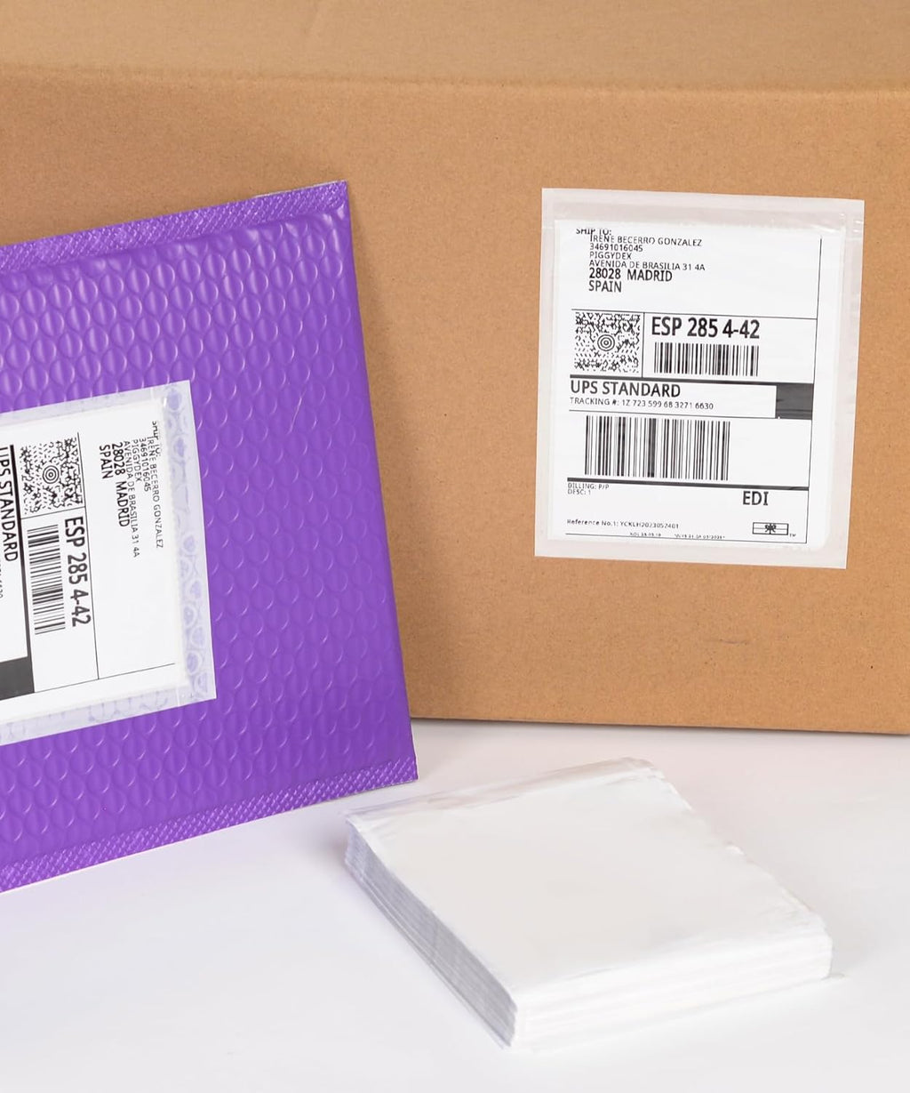 100 PCS 7.5"x 5.5" Clear Self-Adhesive Packing List Envelopes - Plastic Shipping/Mailing Pouch Enclosed Bags for Packing Slips Invoice Label