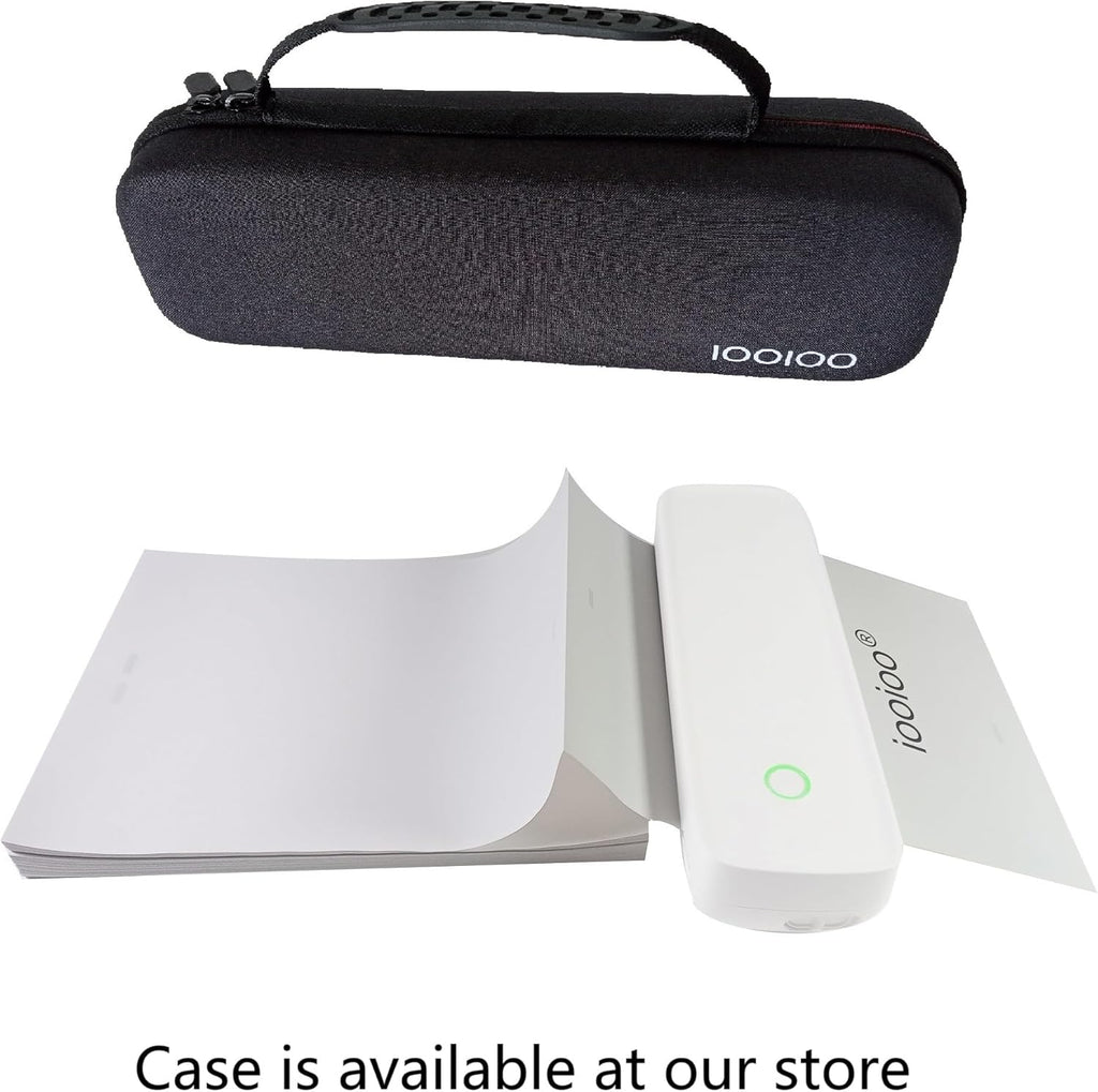 IOOIOO A80 Portable Thermal Printer 8.5x11 Letter Size, Tattoo Stencil Machine, no Ink Inkless, Bluetooth,for iPhone Android Mobile Phone Laptop PC,Home Office Travel-White
