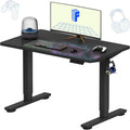 FLEXISPOT EN1 One-Piece Standing Desk, 40 x 24 Inches Small Adjustable Height Desk for Small Space Electric Sit Stand Home Office Table Computer Workstation (Black Frame + Black Desktop)