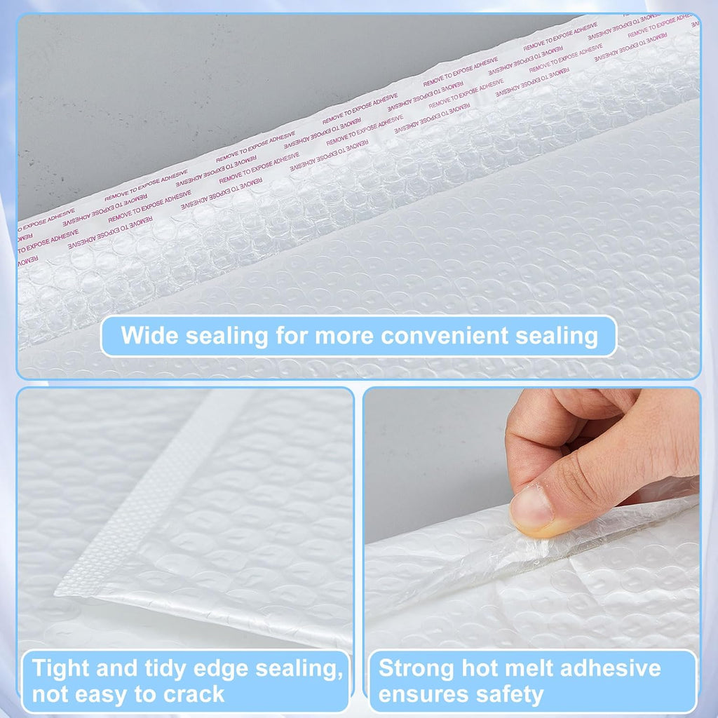 Ireer 20 Pack Extra Large Bubble Mailers 10 x 13" Poly Padded Envelopes Cushioned Mailing Envelopes Bubble Padded Mailers Self Adhesive Waterproof Shipping Bags for Business Gift Packaging