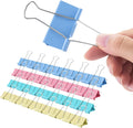 2 Inch 40 Pack Extra Large Binder Clips, Assorted Colors, Colored Jumbo Paper Clips, Big Paper Clamps, Binder Clips Large Size for Home, School and Office Supplies