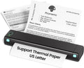 Phomemo M08F Portable Printers Wireless for Travel, Support 8.5" X 11" Thermal Paper, Bluetooth Thermal Printer Compatible with iOS, Android & Laptop, Inkless Mobile Printer for Office, Home, School