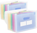 Accordion File Organizer, 2 Pack 12 Pockets Expanding File Folders, Portable Monthly Bill Receipt Documents Organizer with Colorful A-Z Tabs, Letter/A4 Size - Blue