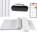 IOOIOO A80 Portable Printer no Ink Inkless Bluetooth Wireless Compact Small for 8.5x11 Letter Size Thermal Paper(impresora portátil),for iPhone Android Mobile Phone Laptop PC,Home Office Travel-White