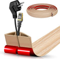 Floor Cord Cover Self Adhesive Cord Hider,10FT Cable Management, Extension Strip Protector for Wires, Prevent Cable Trips for Offices, Gyms, Exhibitions Cavity:0.47"(W) x0.35(H) WoodLightyellow