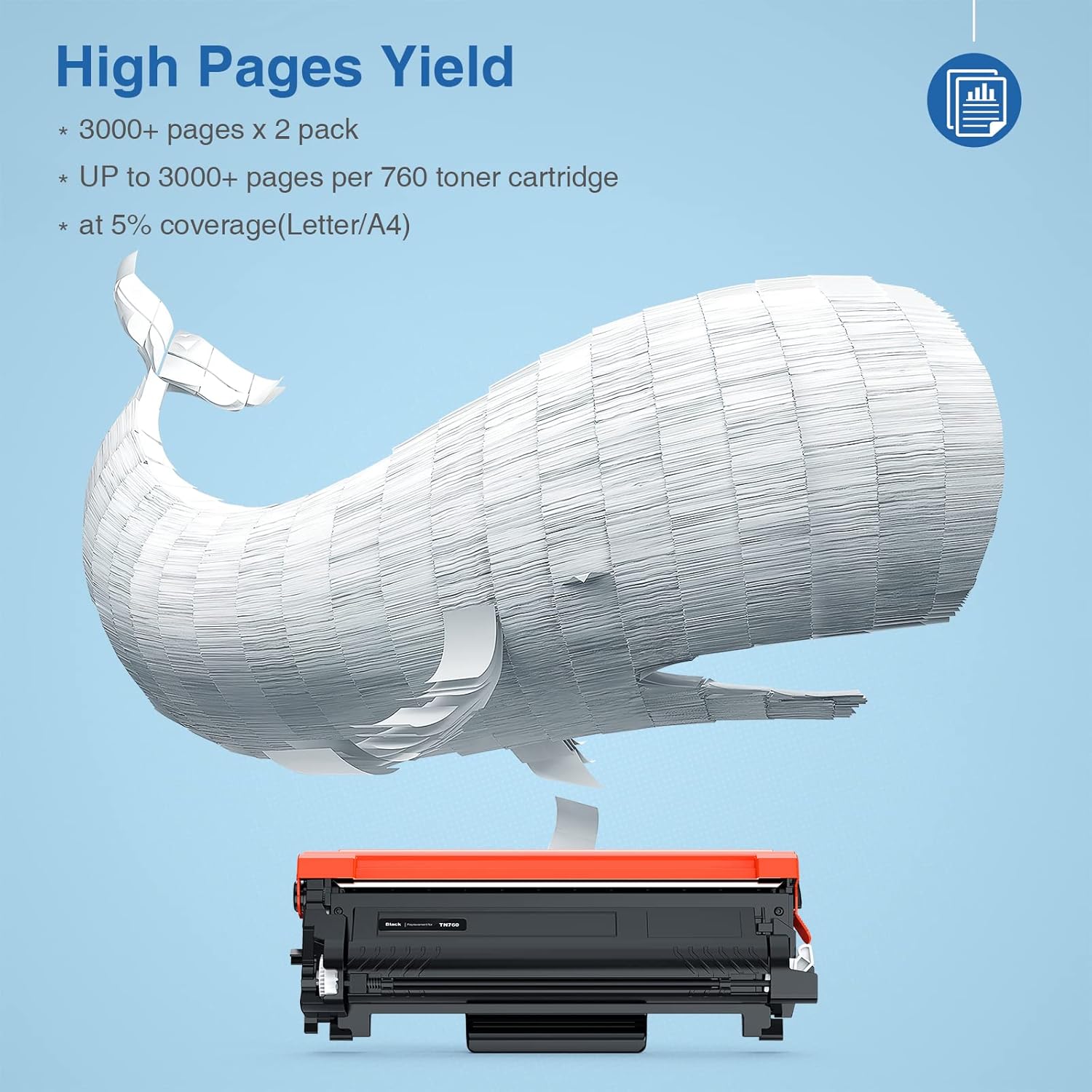 TOKYOINK TN760 Compatible Toner Cartridge Replacement for Brother TN760 TN-760 TN730 TN-730 for MFC-L2710DW MFC-L2750DW HL-L2370DW HL-L2395DW DCP-L2550DW HL-L2350DW Printer Toner Cartridges(2 Pack)