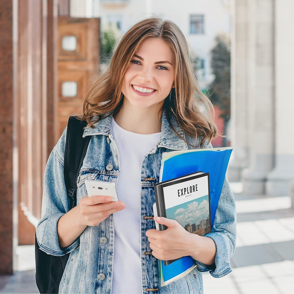 Dunwell Small Presentation Book 5.5x8.5 (2-Pack, Black), 24 Pockets Display 48 Half Size Pages, Plastic Binders with Sleeves, 5.5 x 8.5 Mini Booklets, Acid-Free Poly