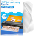 Clear Thermal Laminating Pouches – 9 x 11.5 Inch, 5 mil Thick (500 Pack) – Professional-Grade Lamination Sheets for Documents, Photos & Crafts – Fits 8.5 x 11 Letter Size Paper - [5mil 500 Packs]