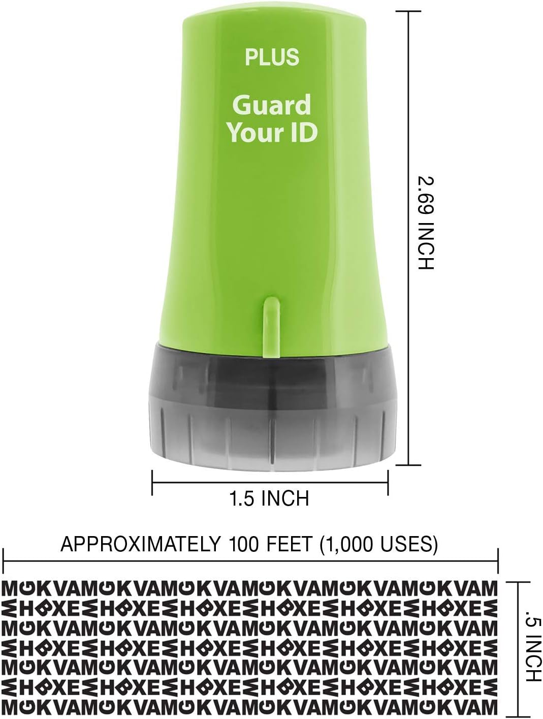 Guard Your ID Advanced Rollers Identity Theft Prevention Security Kits, Regular 3-Pack, Xtra Mixed (Turquoise, Green, White)