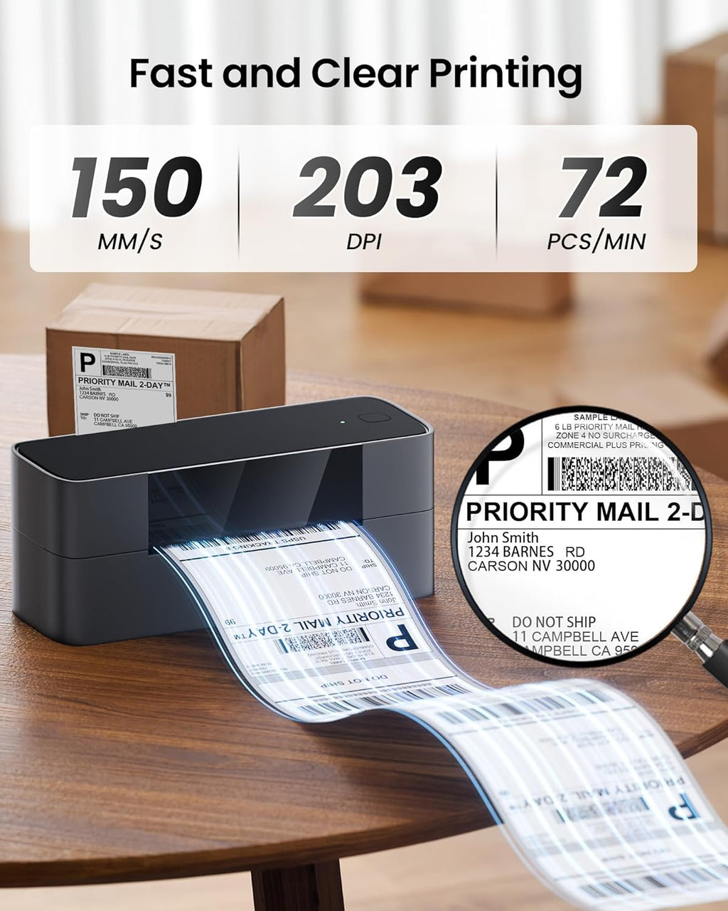 Itari Shipping Label Printer, 245BT Thermal Label Printer 4x6, Bluetooth Label Printers for Small Business, Support iOS, Android, Windows, Amazon, Shopify, USPS
