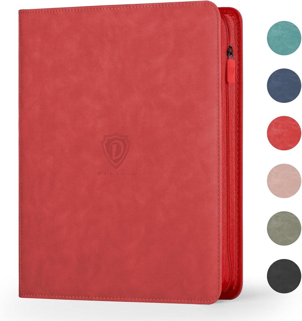 9 Pocket Card Binder,360 Pockets Trading Card Binder,Double Sided Pocket Collection Binder,Card Folder for MTG,TCG,Game Cards,Sport Cards,Red