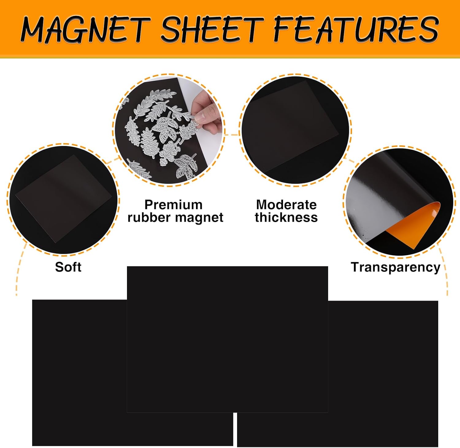 160 PCS Stamp and Die Storage Bag and Rubber Magnetic Sheets, Die Storage Set for Storage Die Cutting, DIY Scrapbooking