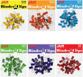 JAM PAPER Colorful Binder Clips Assortment - Extra Small - 3/5 Inch (15 mm) - Assorted Rainbow Colors - 180 Binderclips/Pack